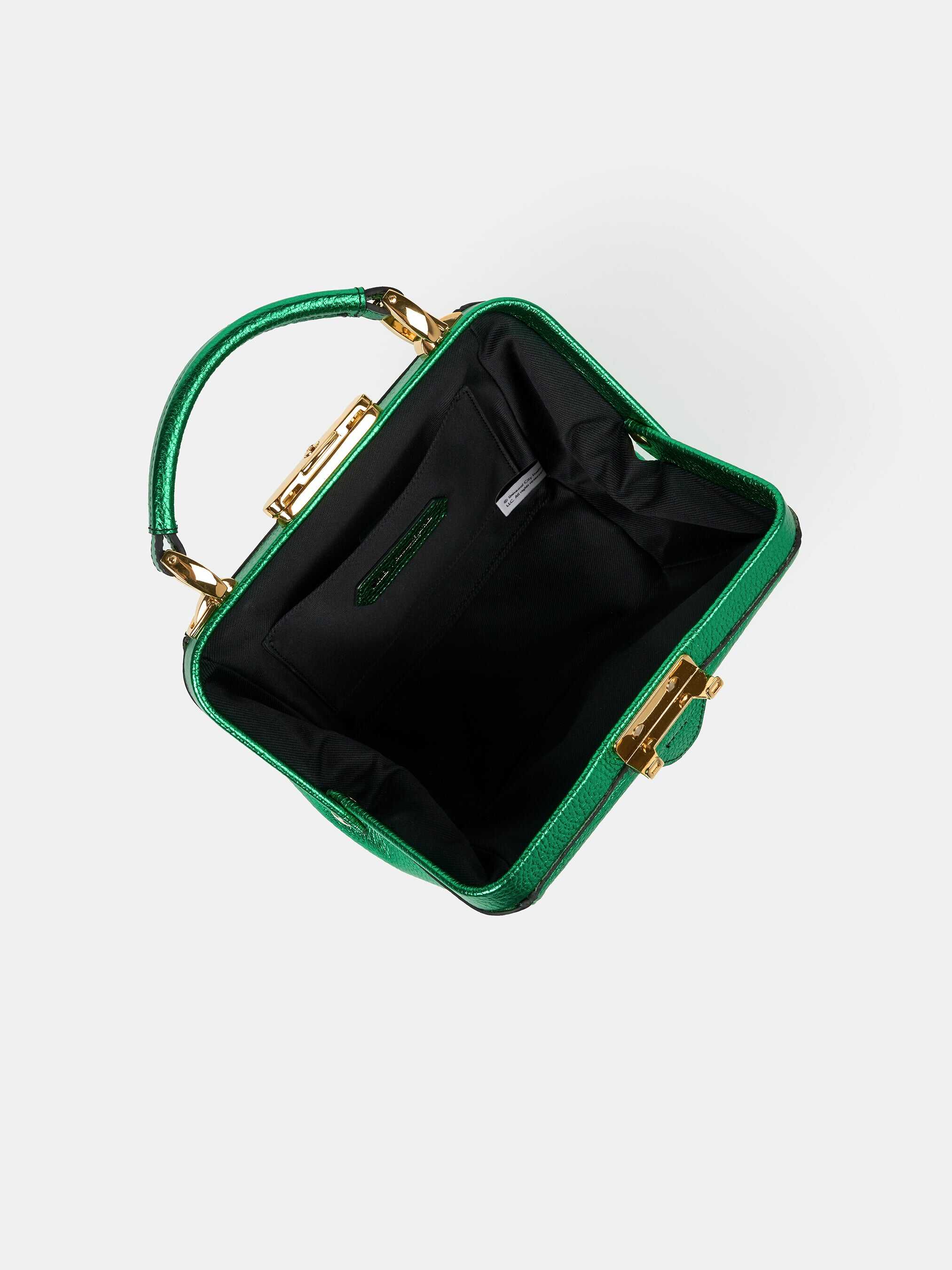 The Mini Sophie - Wicked Green Metallic Calf Grain