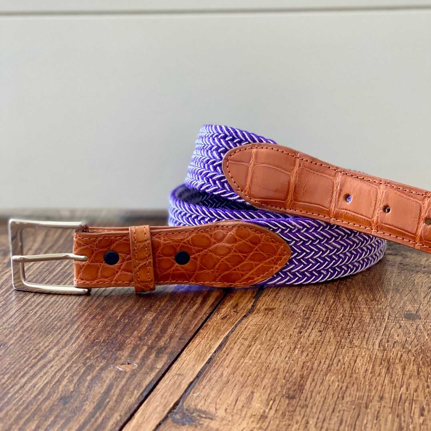 The Stretch Belt, Purple & White