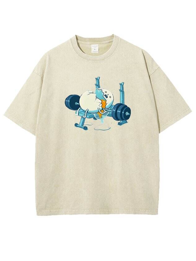 🍳 Funny Anime Gym Egg Pullover T-Shirt