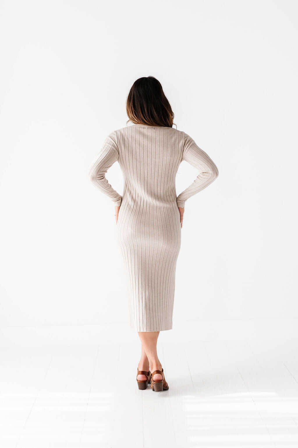 Willow Sweater Dress in Natural - Size 1X Left