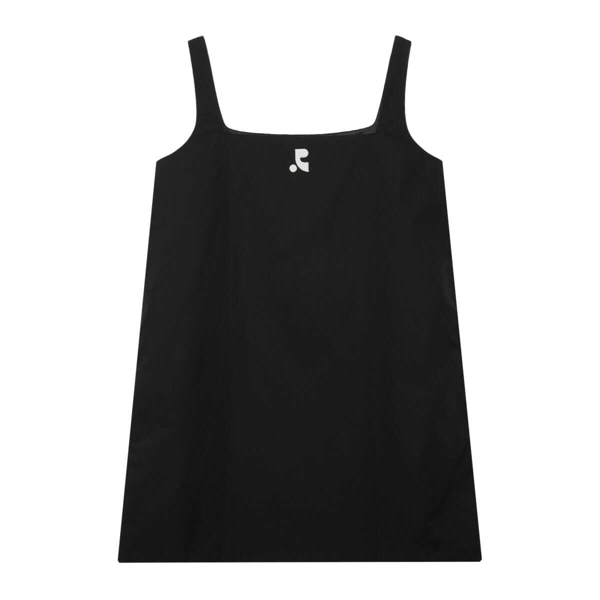 SQUARE NECK MINI DRESS - BLACK