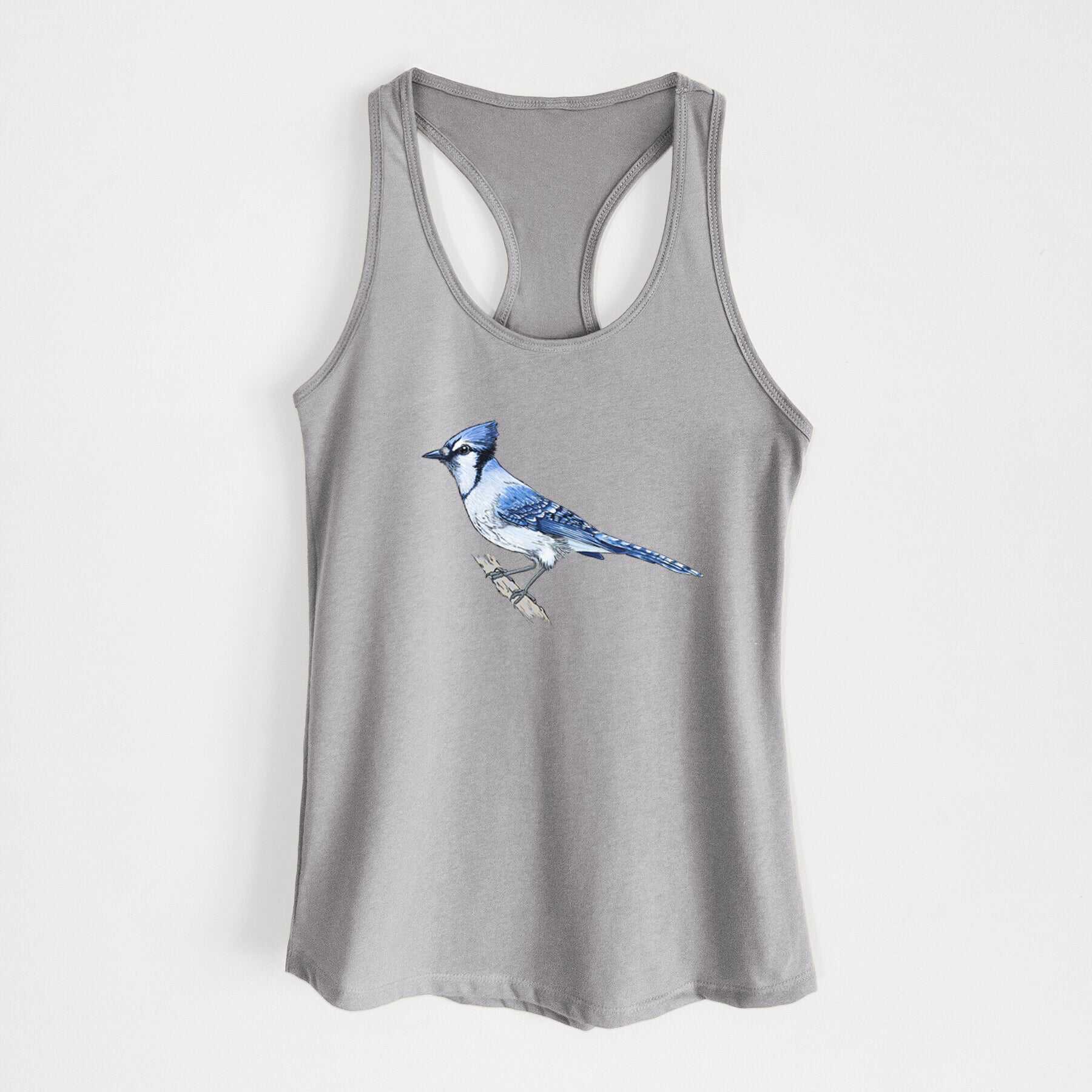 Vibrant Blue Jay - Cyanocitta cristata - Women's Racerback Tanktop