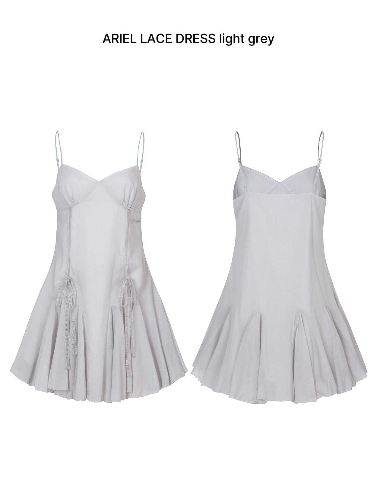 PAIN OR PLEASURE ARIEL LACE DRESS LIGHT GREY