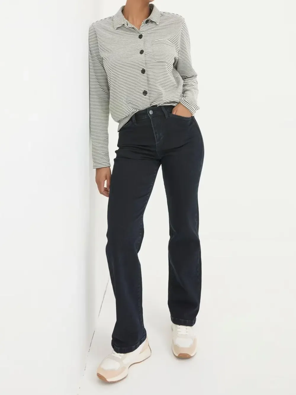 Dark Blue Wide Leg Jeans