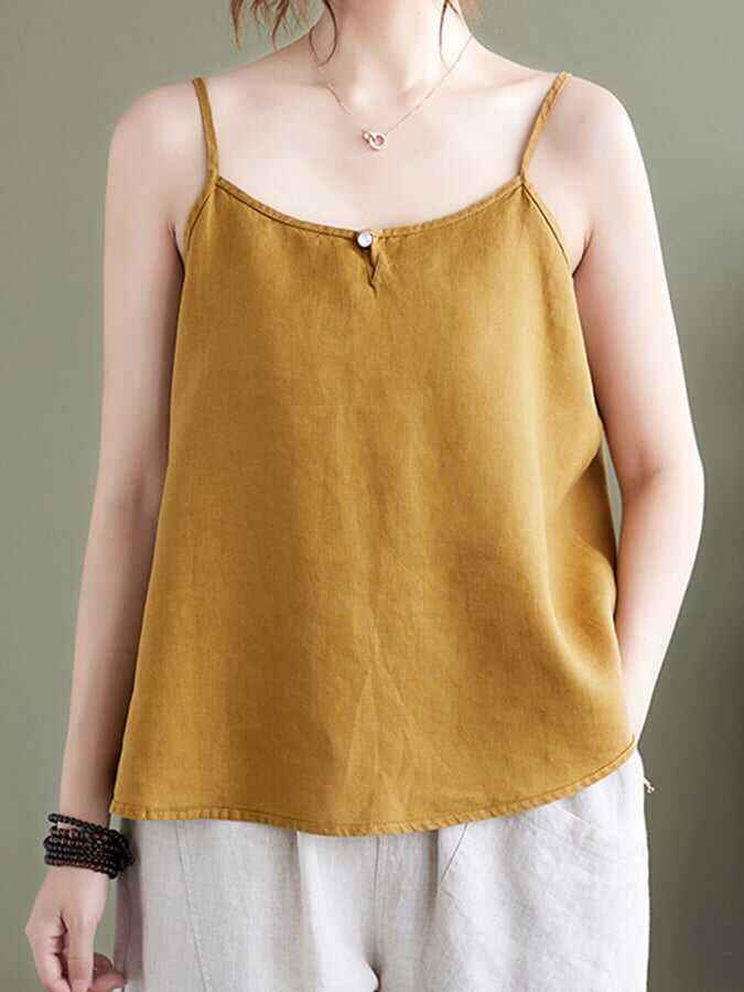 Women's Loose Vintage Linen Suspenders