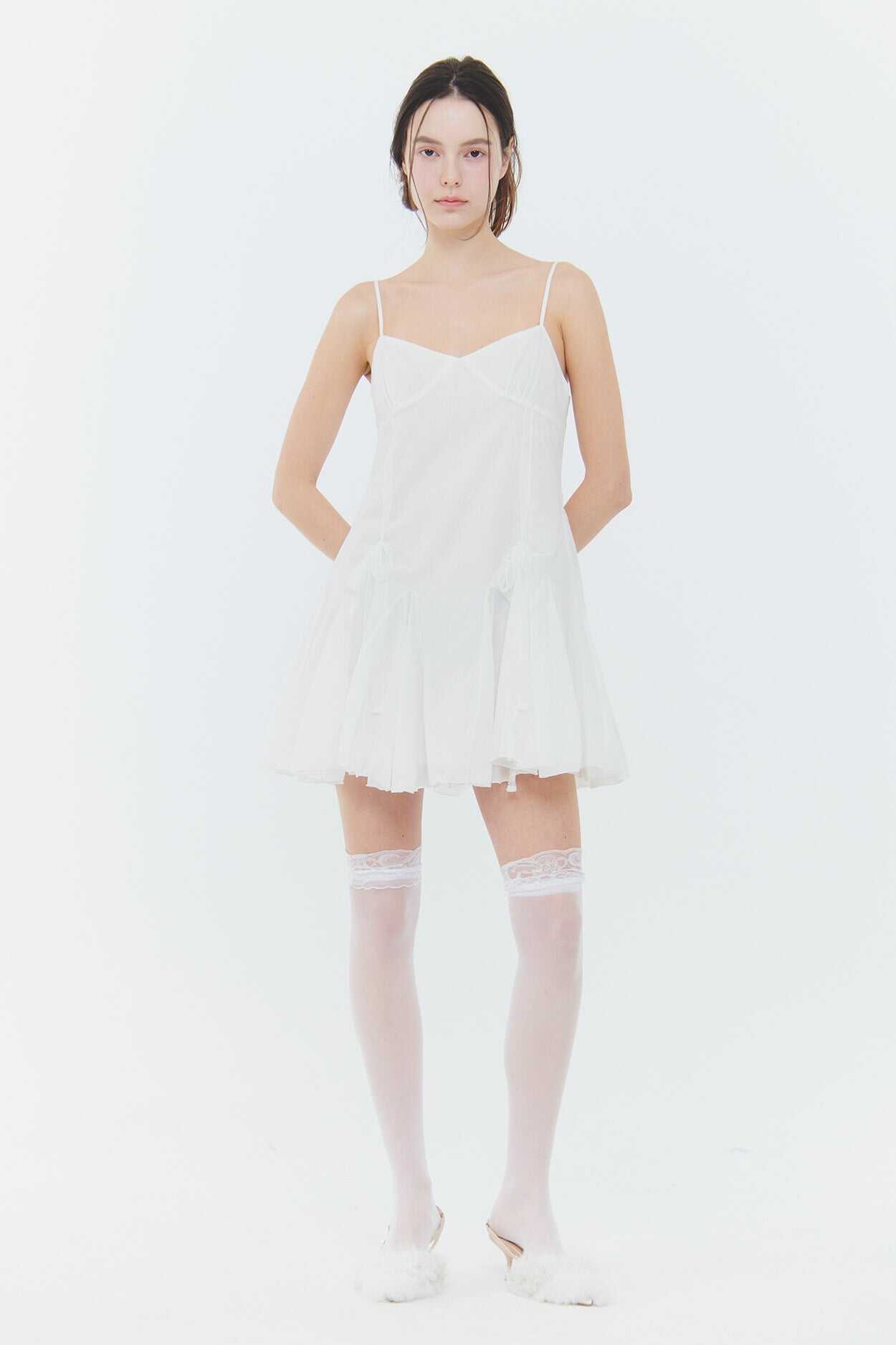 PAIN OR PLEASURE ARIEL LACE DRESS WHITE