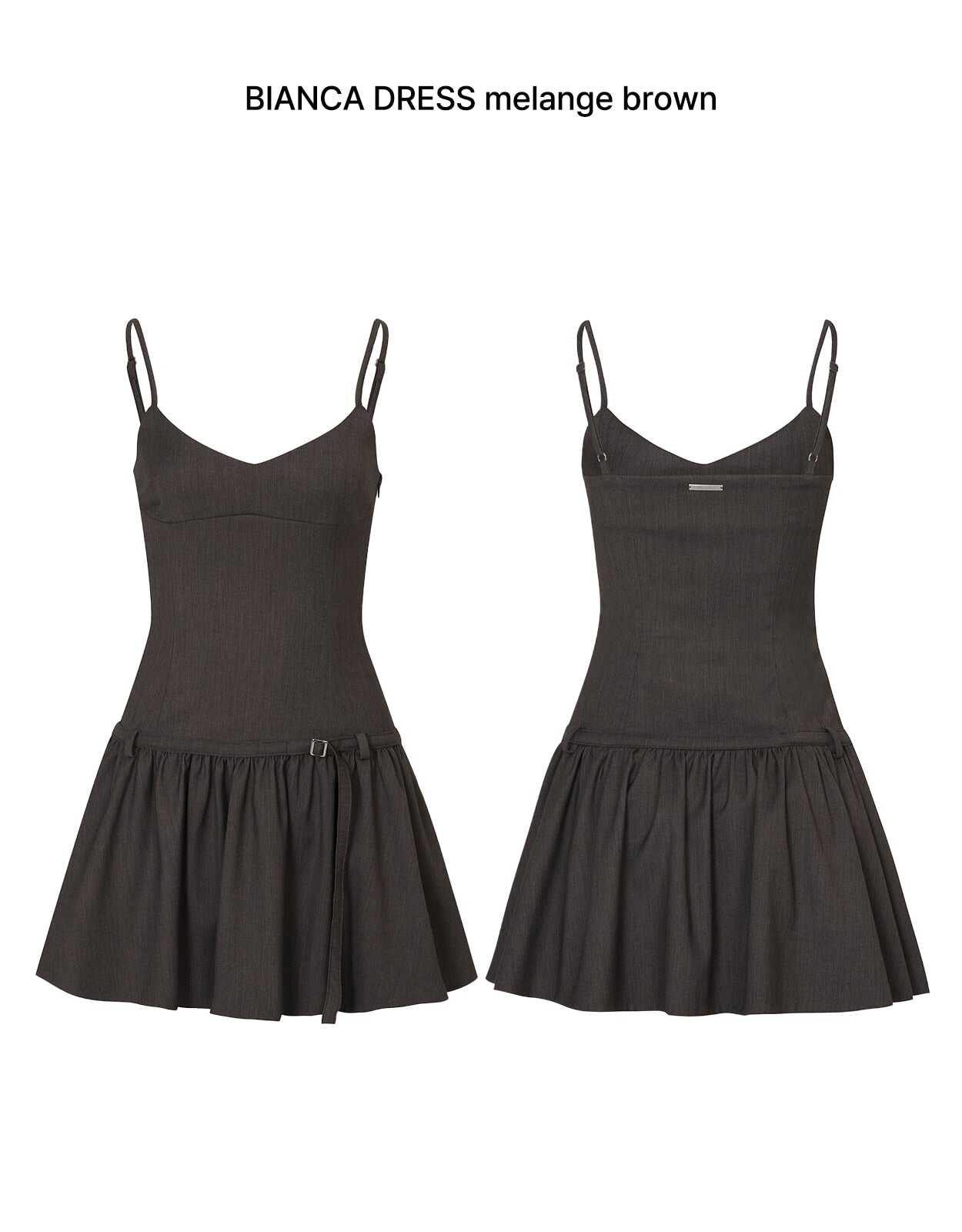 PAIN OR PLEASURE BIANCA DRESS MELANGE BROWN