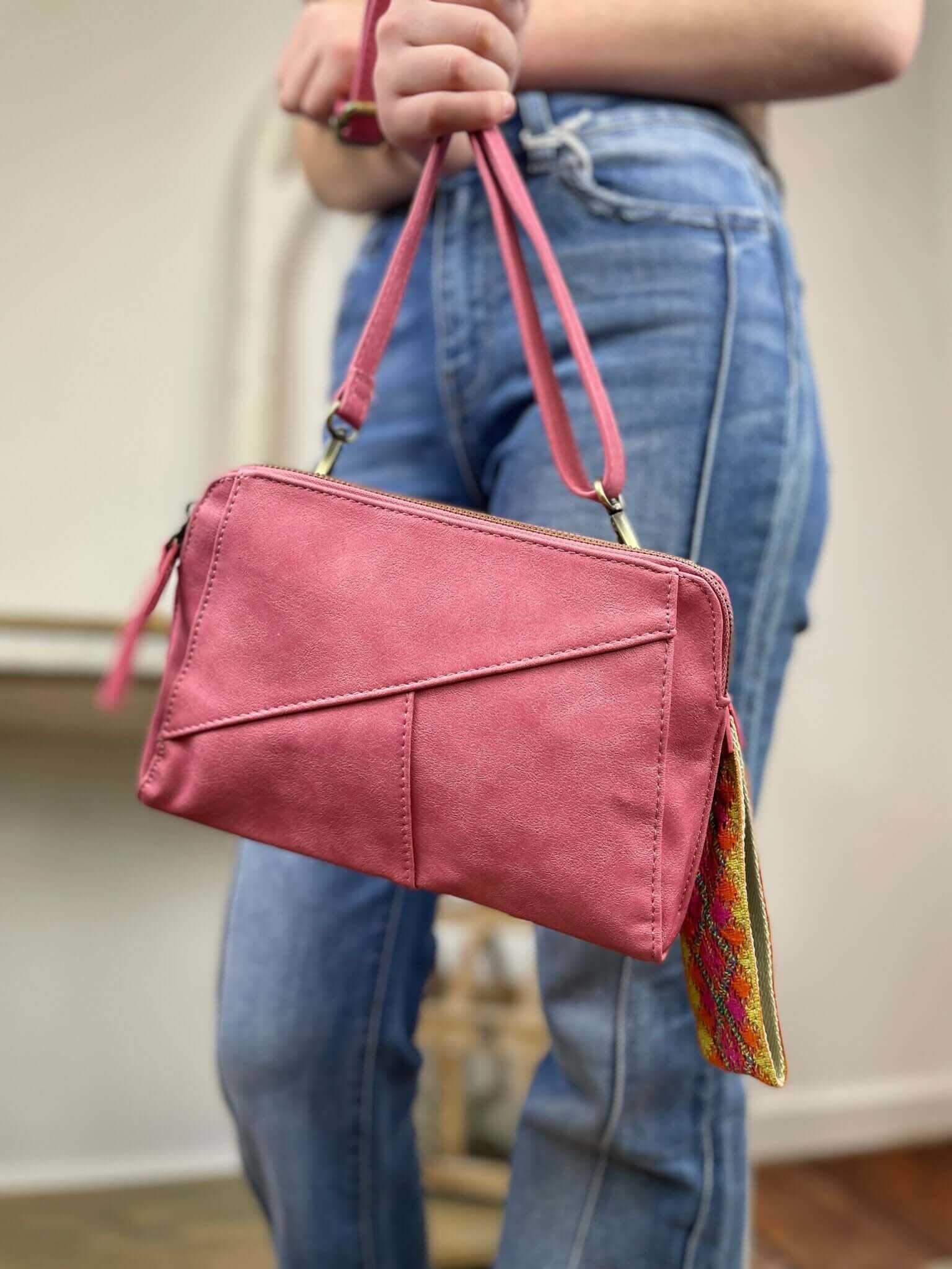 Gigi Crossbody with Woven Wrist Strap