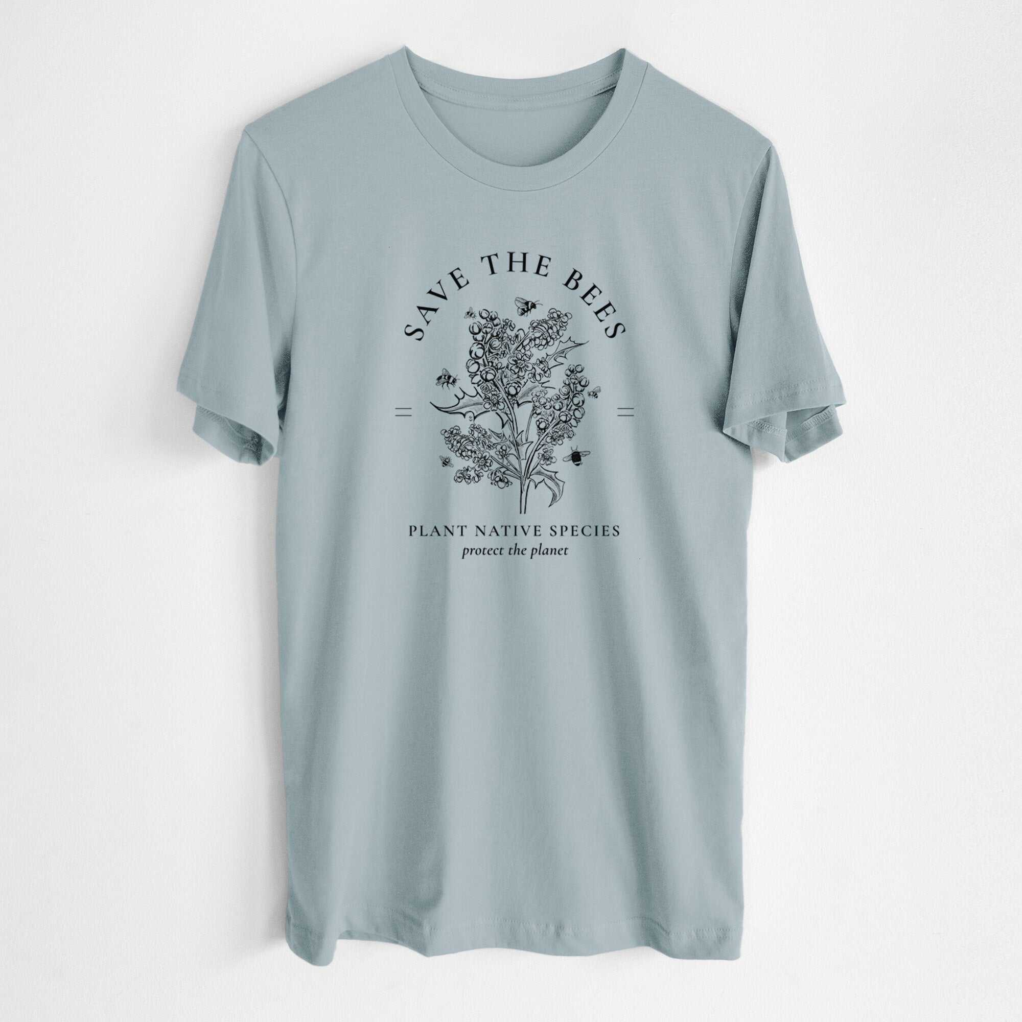 Save the Bees - Plant Native Species - Lightweight 100% Cotton Unisex Crewneck