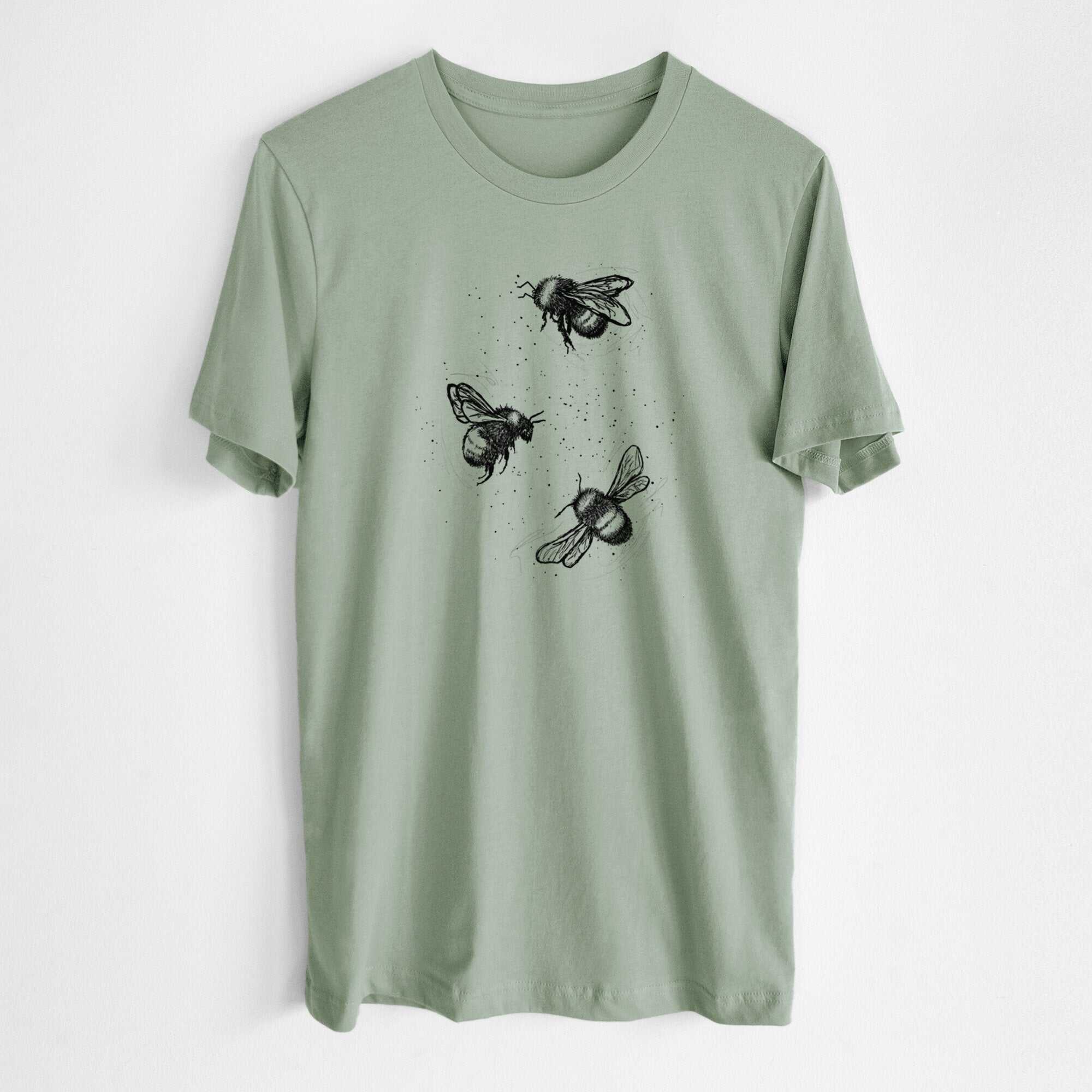 American Bumblebee Trio - Bombus Pensylvanicus - Lightweight 100% Cotton Unisex Crewneck