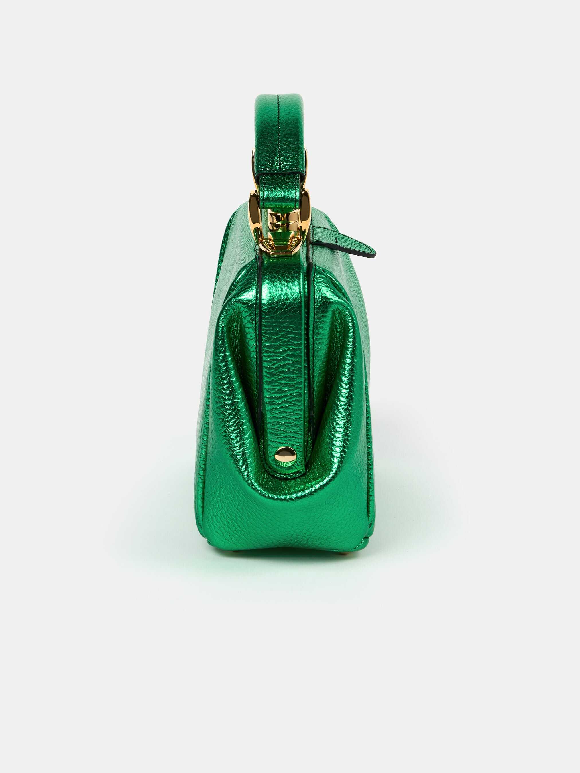 The Mini Sophie - Wicked Green Metallic Calf Grain