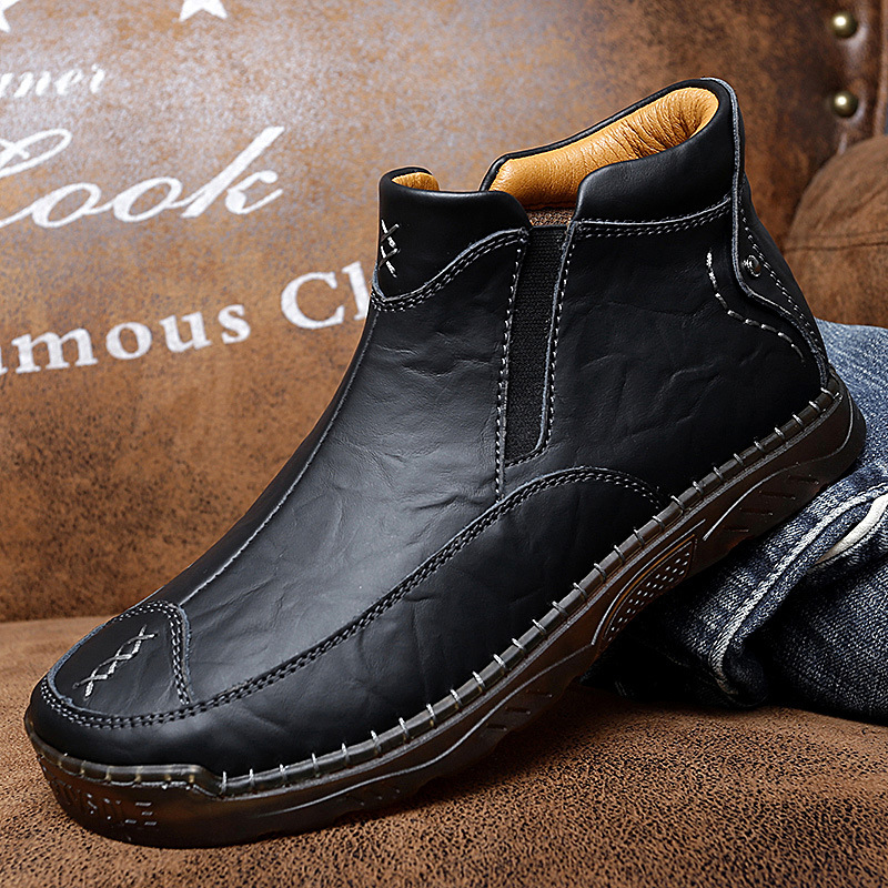 (⏰)Men's Outdoor Casual Handmade Cowhide Boots