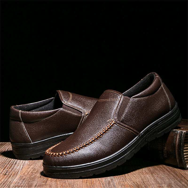 Men's Genuine Leather Comfortable Lightweight Orthopedic Leather Shoes