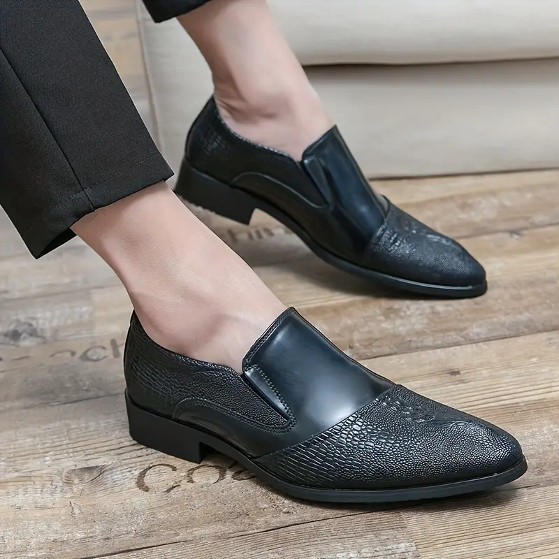 Men's Genuine Leather Comfortable Lightweight Slip On Leather Shoes