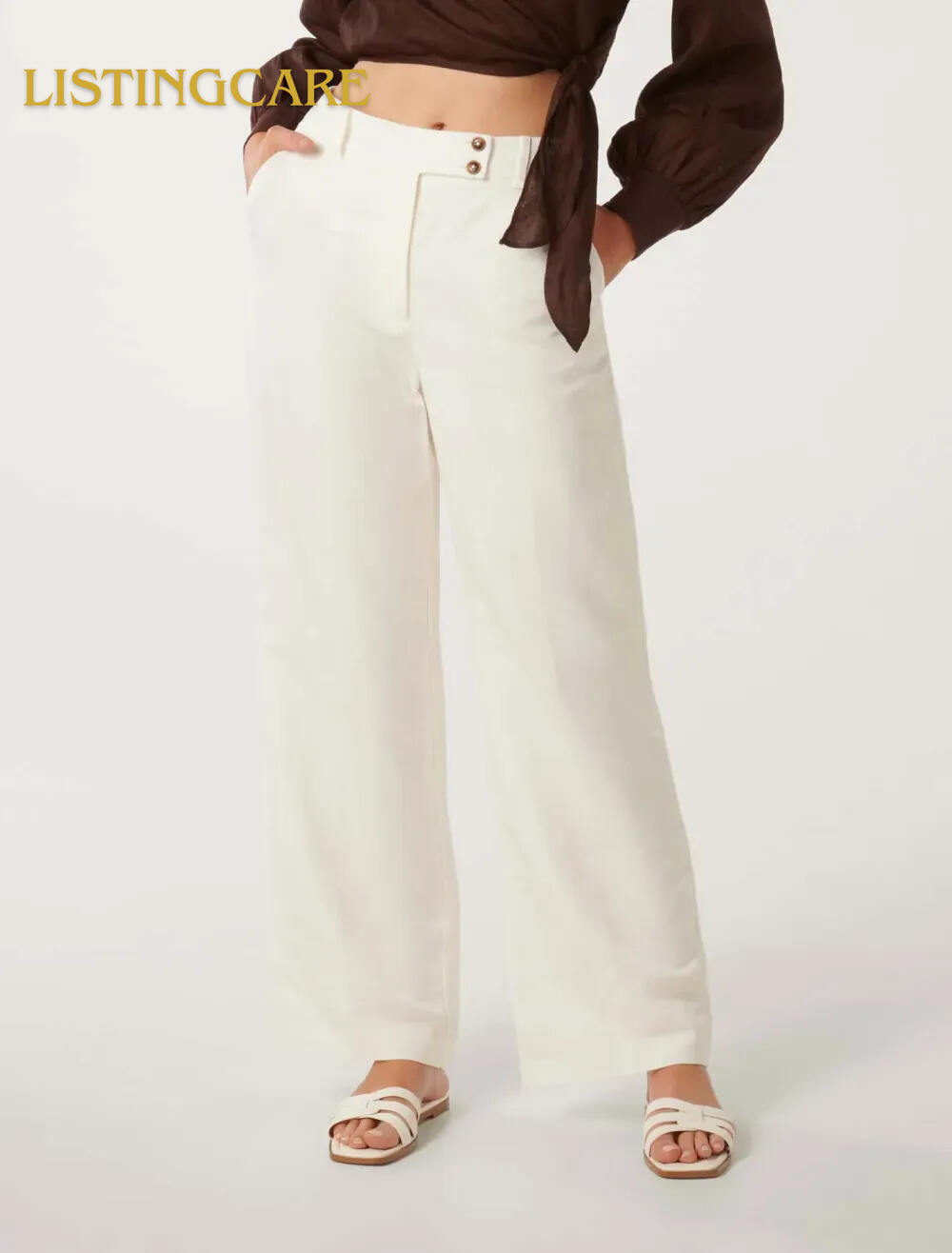 Button-Tab Pants