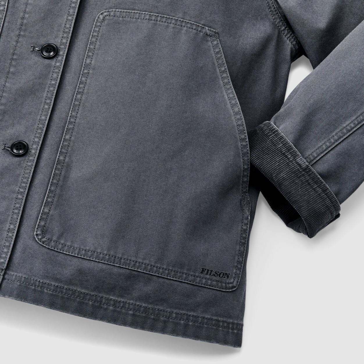 Filson Women's Canvas Barn Coat in Storm Blue