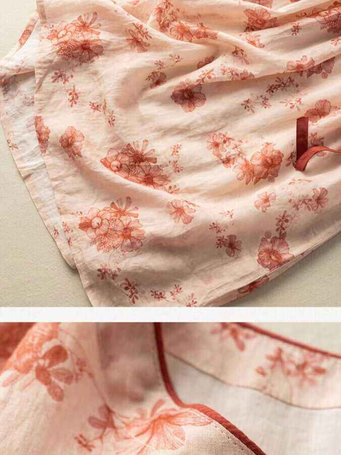 Vintage Printed Drasting Mid Length Dress