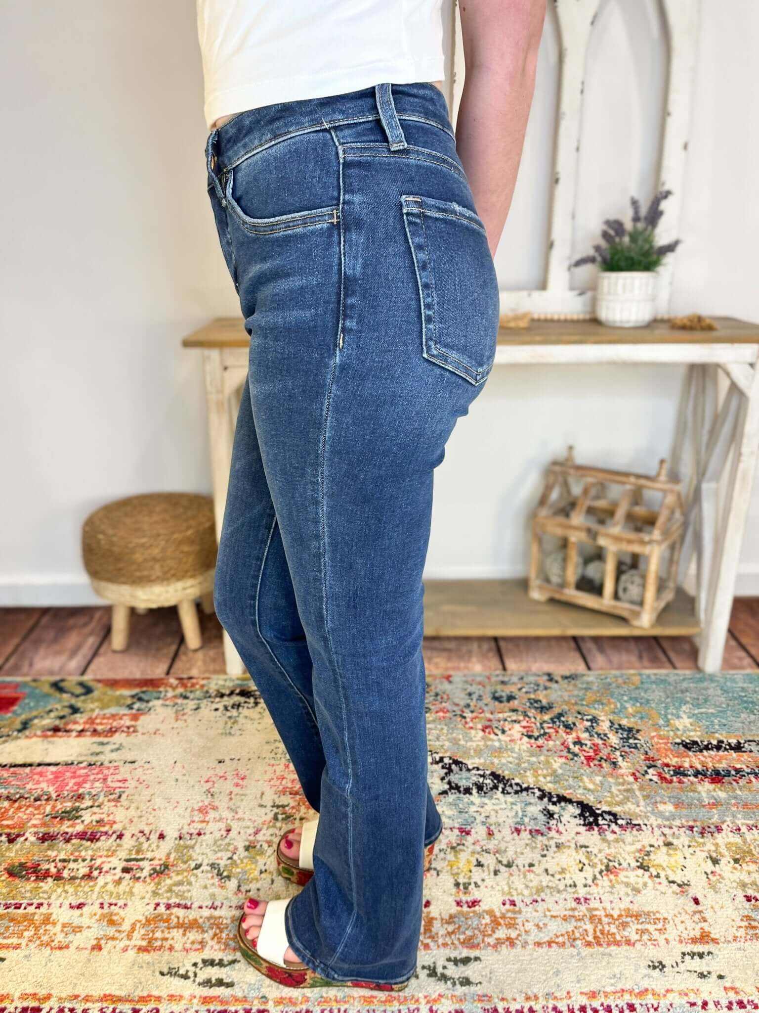 Lovervet by Vervet Effective Tummy Control Bootcut Jeans