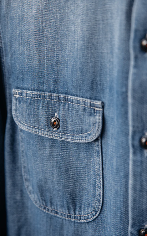 Kato The Brace Long Sleeve 7 Oz Denim Shirt