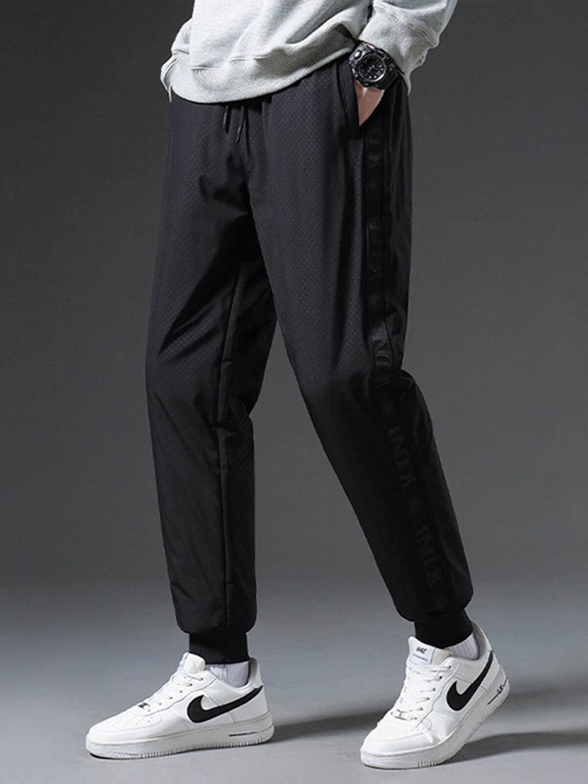 Extra Fleece-Lined Ankle-Tied Elastic Waist Pants
