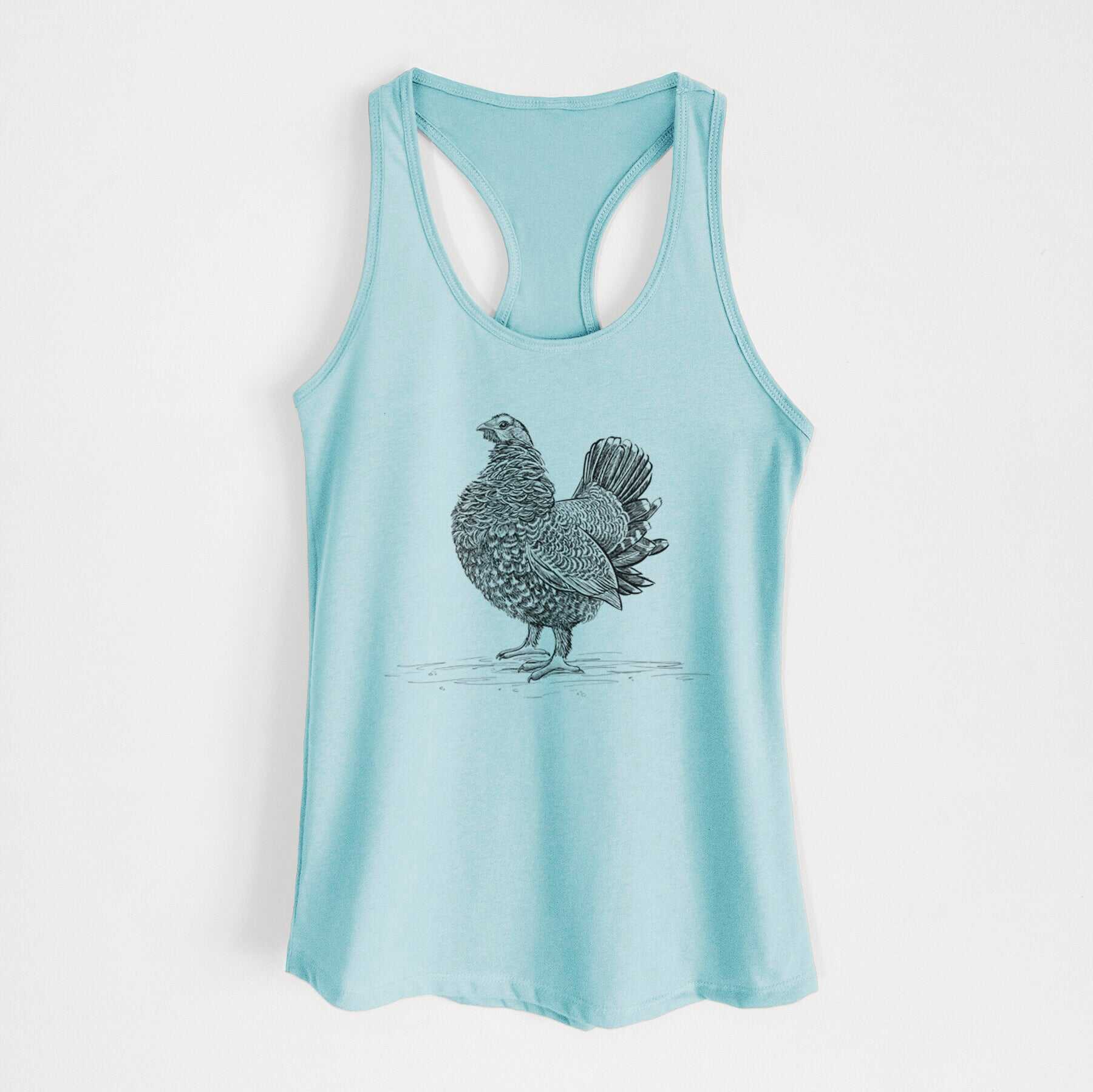 Male Spruce Grouse - Canachites canadensis - Women's Racerback Tanktop