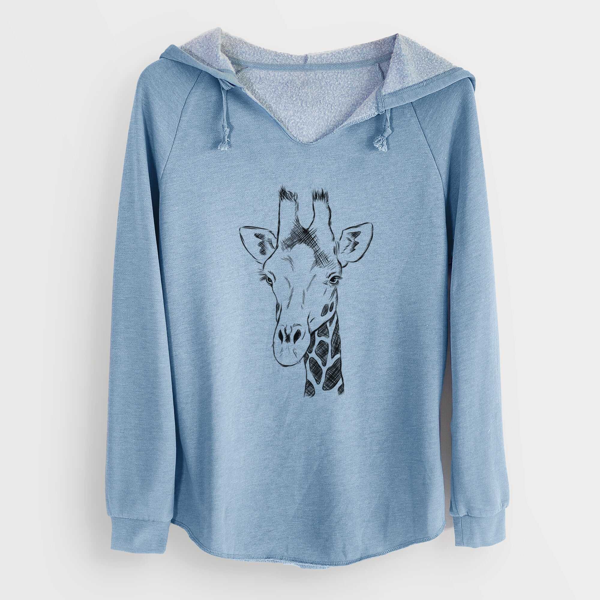 Southern Giraffe - Giraffa giraffa - Cali Wave Hooded Sweatshirt