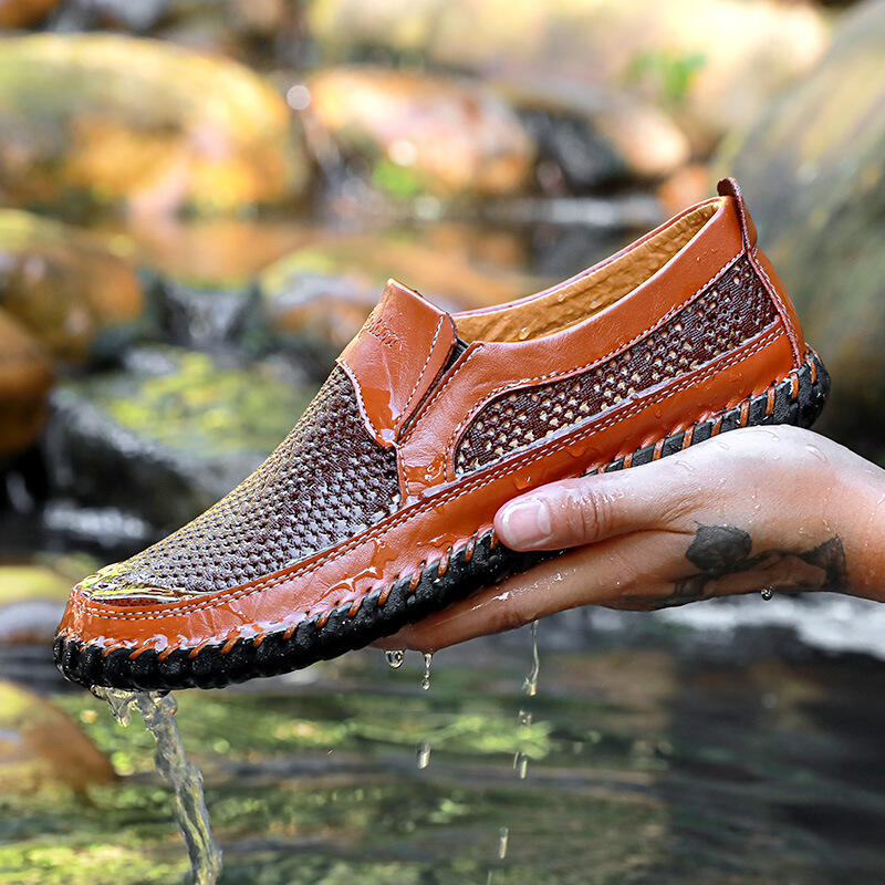 Men's Breathable Quick Drying Mesh Comfy Casual Slip on Loafers Water Shoes