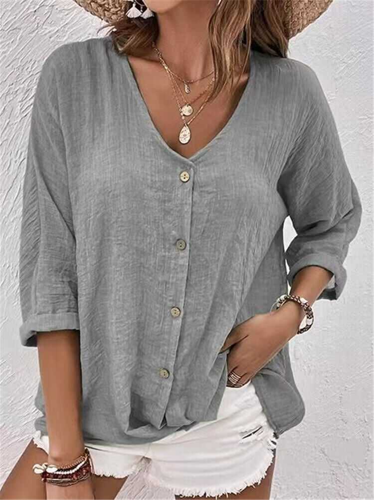 Loose V-neck Pullover Women's Shirt-Buy 2 Free Shipping