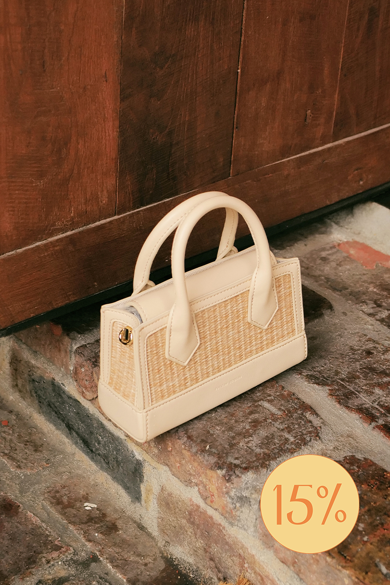 Riviera Bag in Cream Rattan