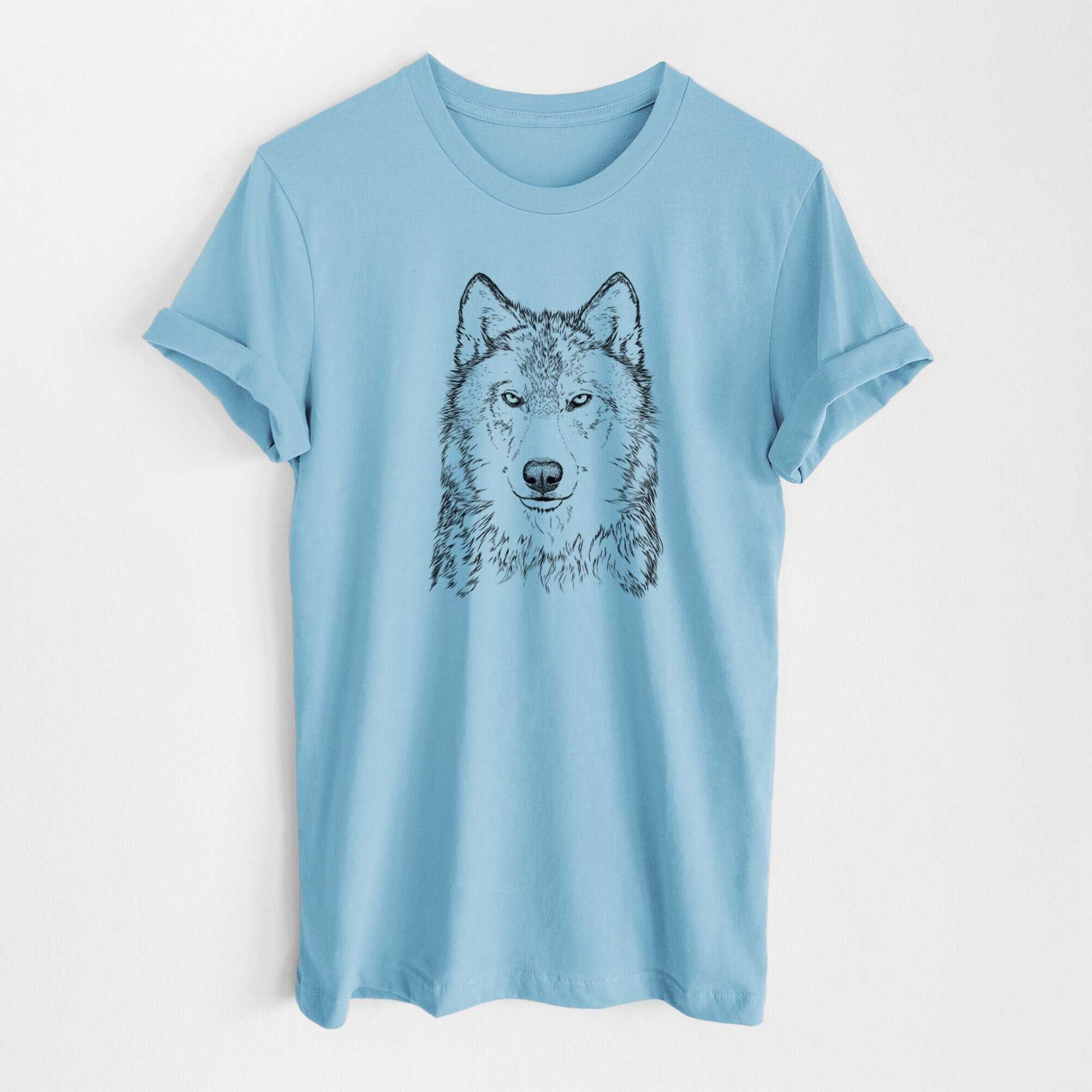 Grey Wolf - Canis lupus - Lightweight 100% Cotton Unisex Crewneck