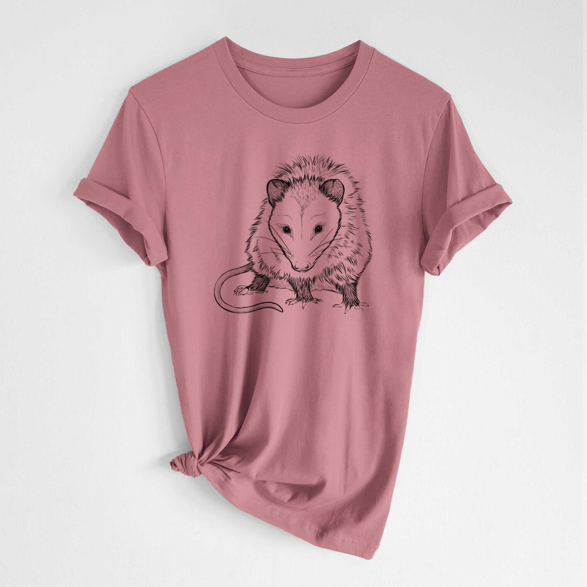 Virginia Opossum - Didelphis virginiana - Lightweight 100% Cotton Unisex Crewneck