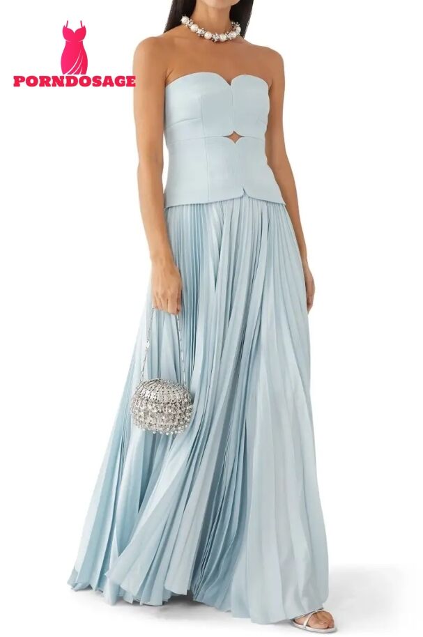 Sweetheart Neck Off-Shoulder Pleated Midi Dress