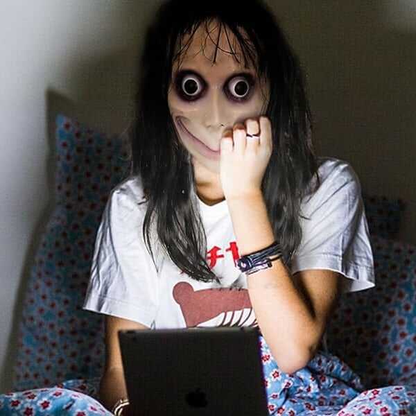 HiBienen 😱50 % RABATT👻Halloween Ghost Girl MOMO Horrormaske