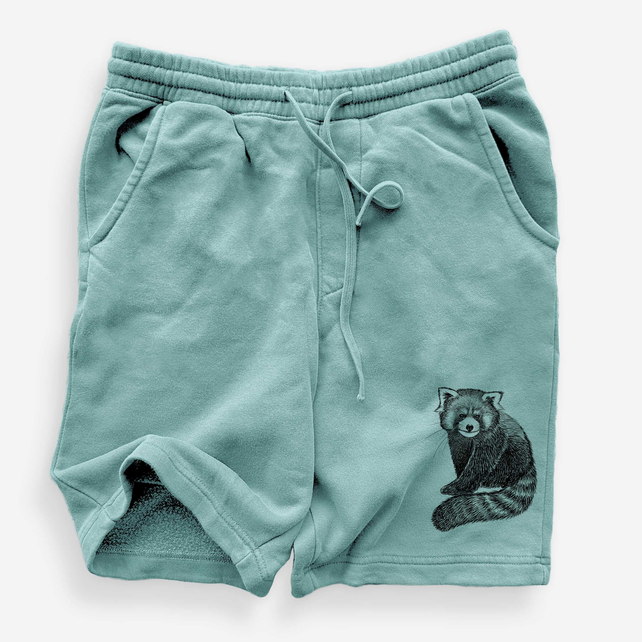 Red Panda - Ailurus fulgens styani - Unisex Pigment Dyed Shorts