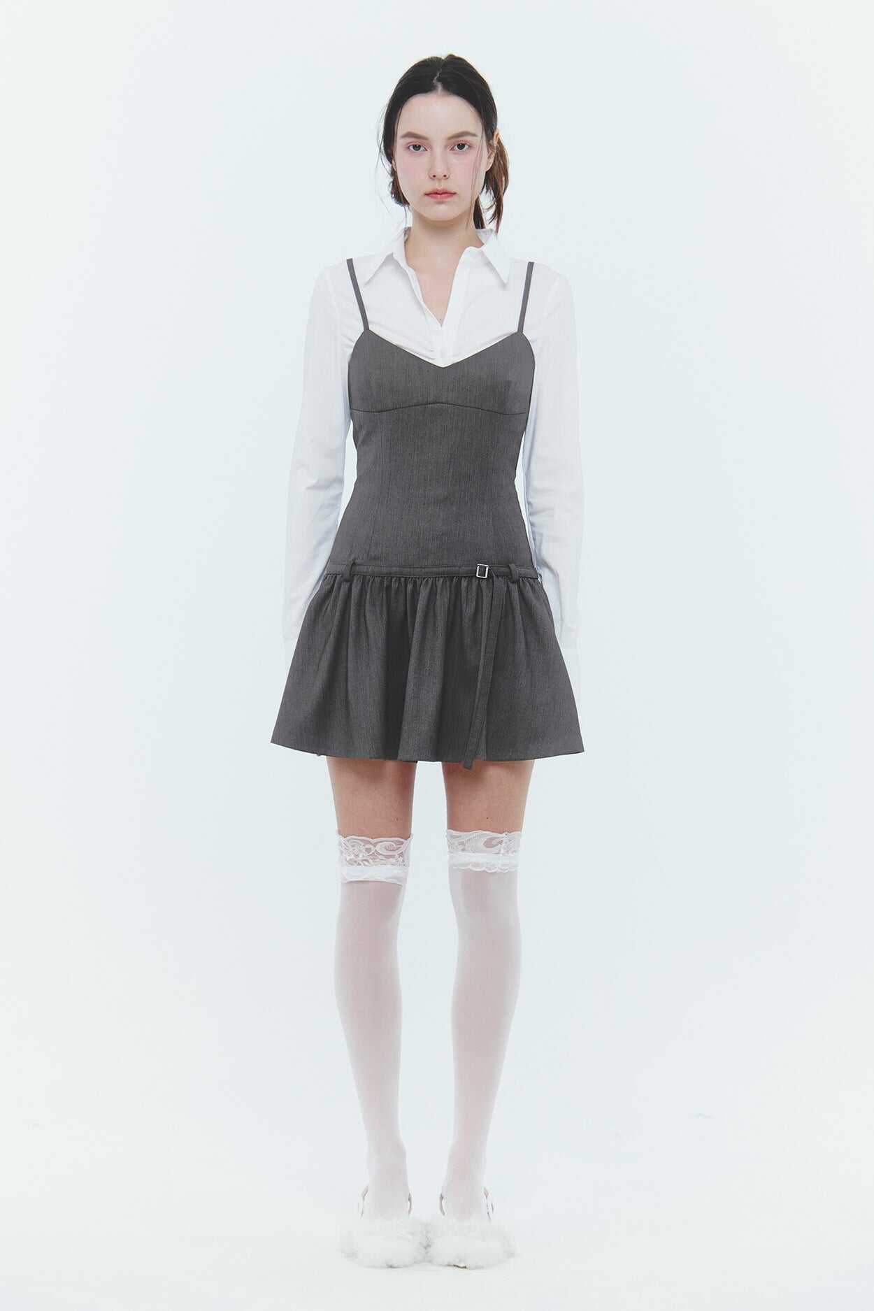 PAIN OR PLEASURE BIANCA DRESS MELANGE BROWN