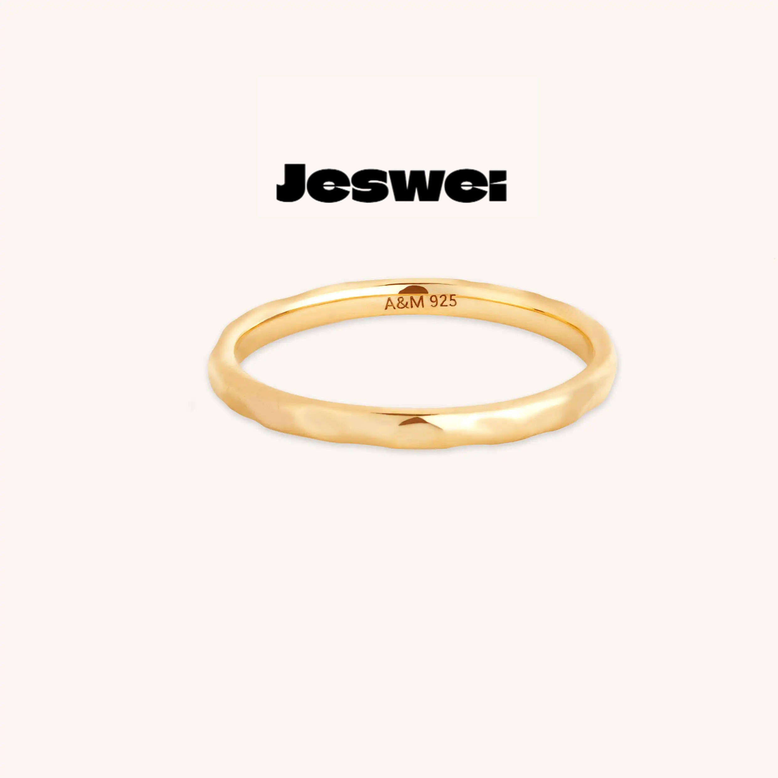 Molten Textured Ring in Gold