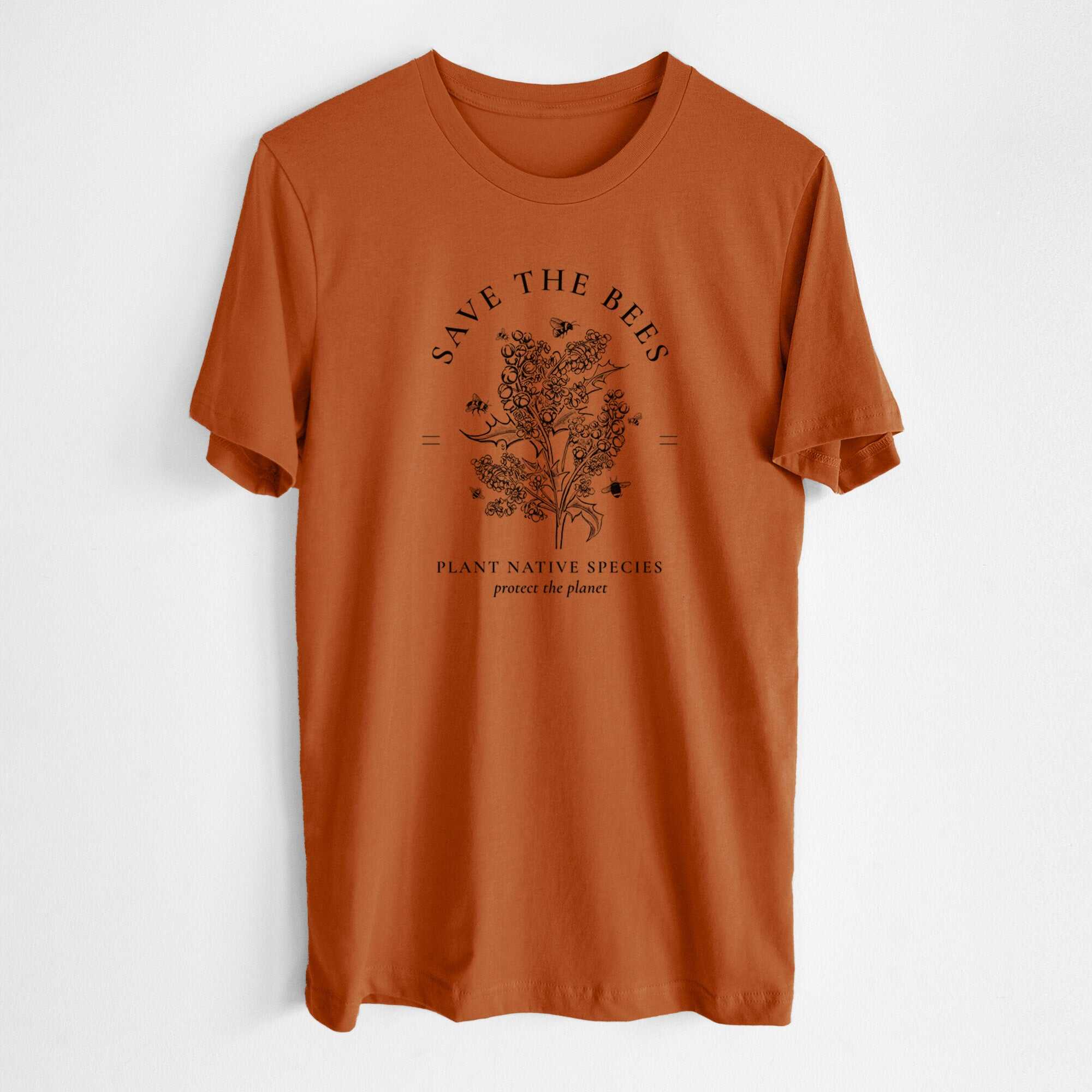 Save the Bees - Plant Native Species - Lightweight 100% Cotton Unisex Crewneck