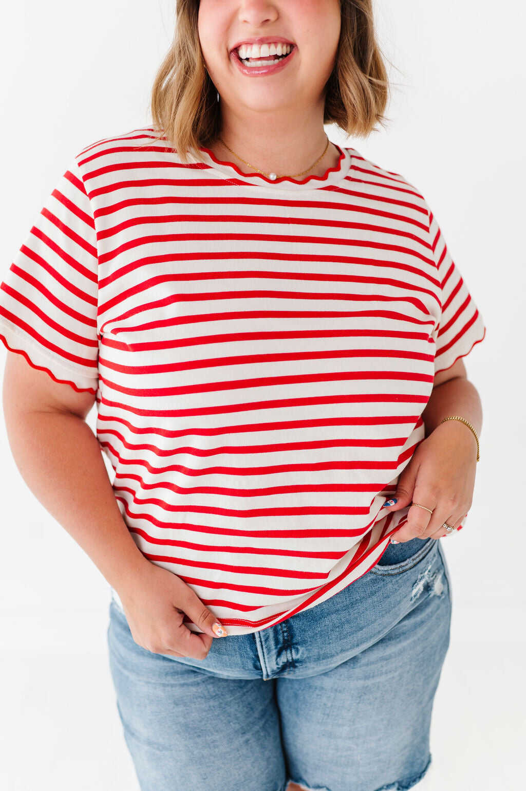 Lincoln Striped Top - Size 3XL Left
