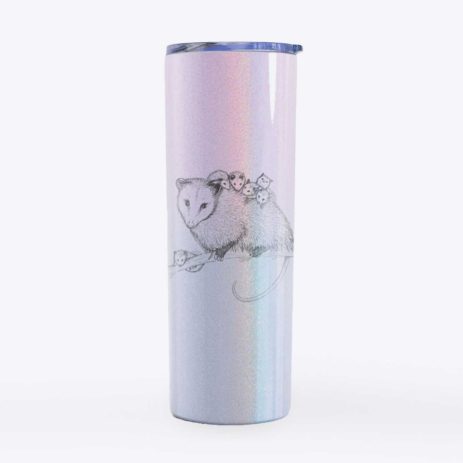 Mama Opossum with Babies - 20oz Skinny Tumbler