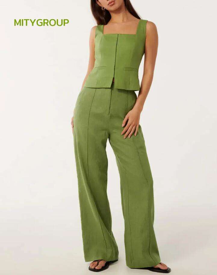 Linen Wide-Leg Pants
