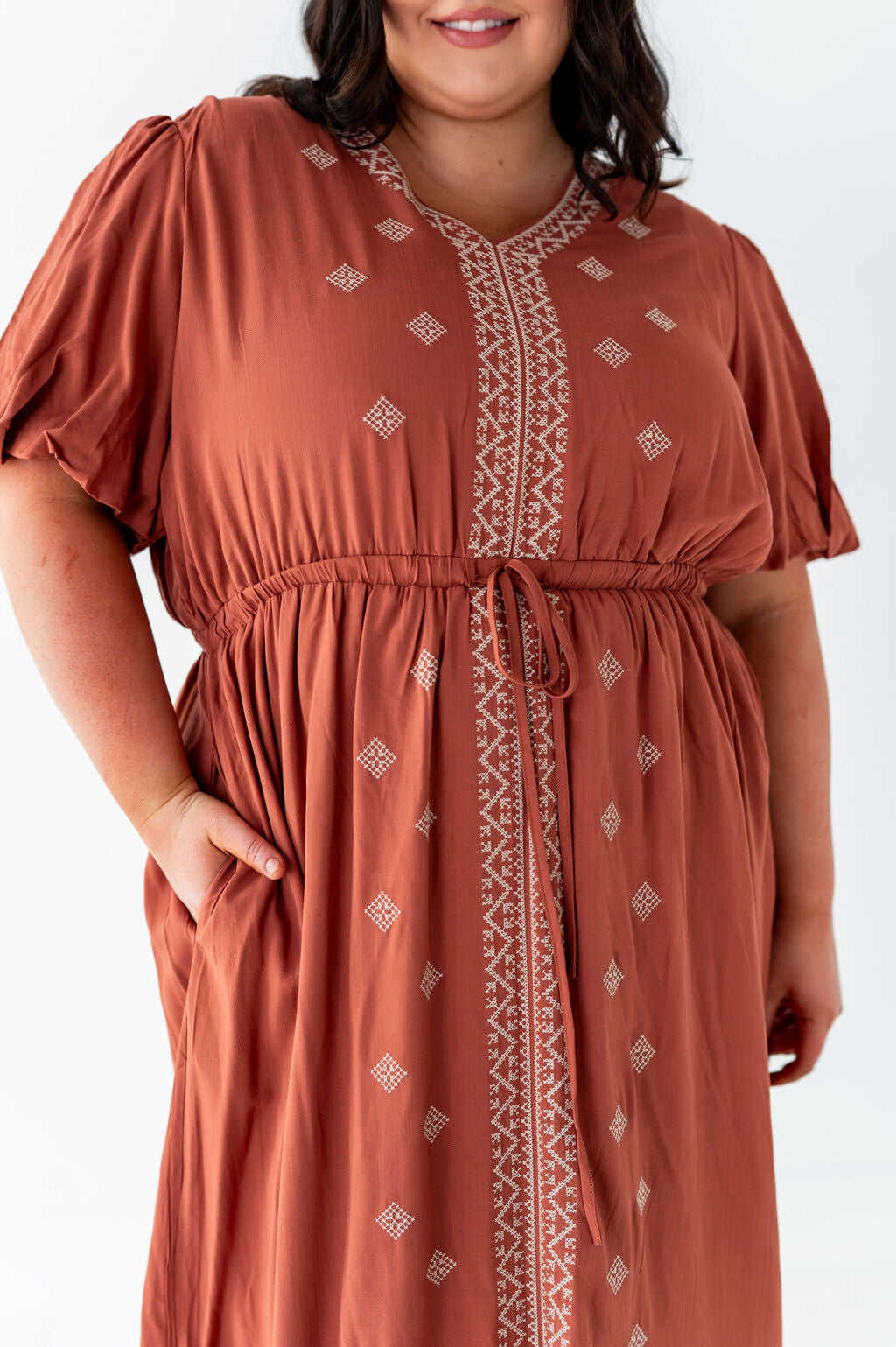 Colleen Embroidered Dress - Size 1X, 2X, & 3X Left