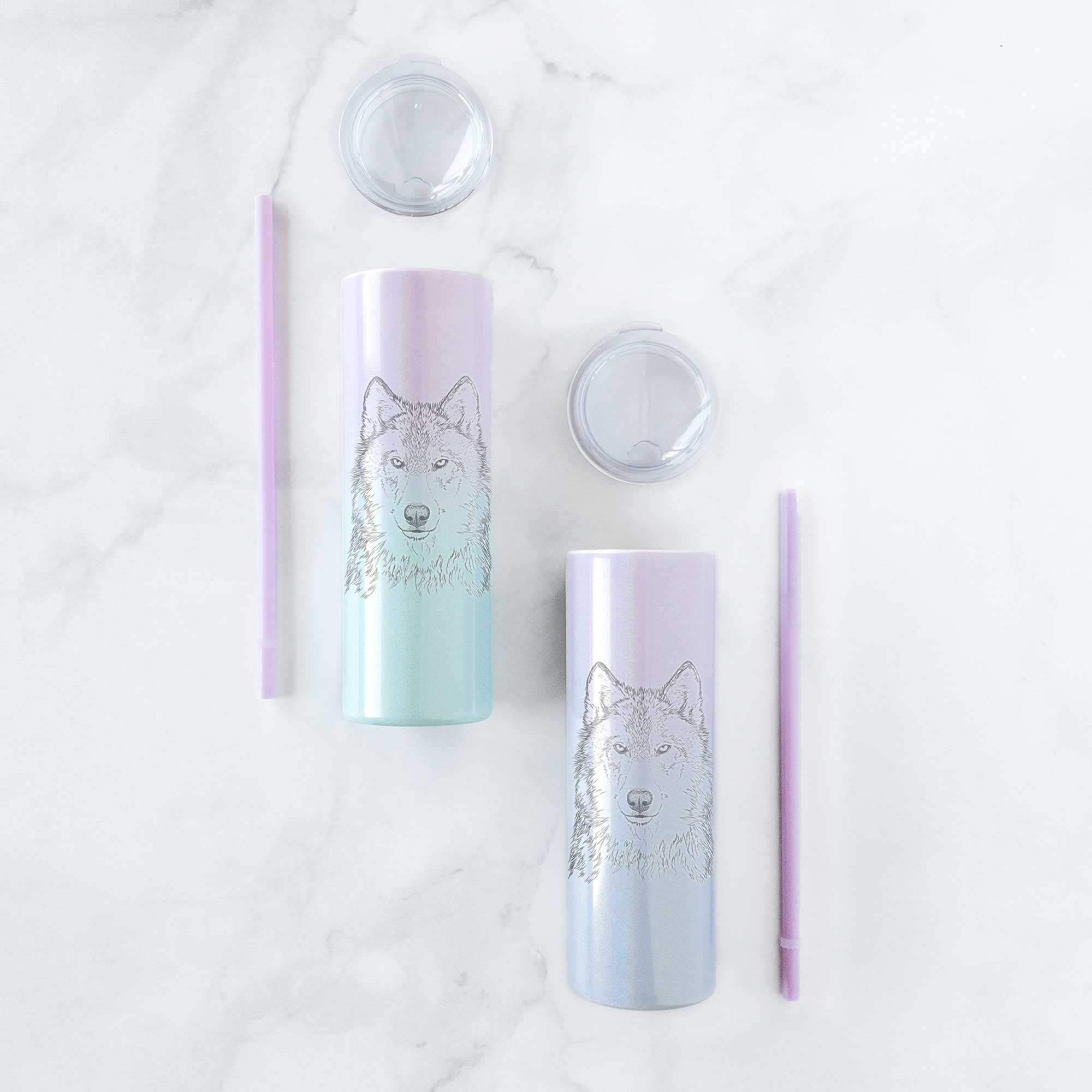 Grey Wolf - Canis lupus - 20oz Skinny Tumbler