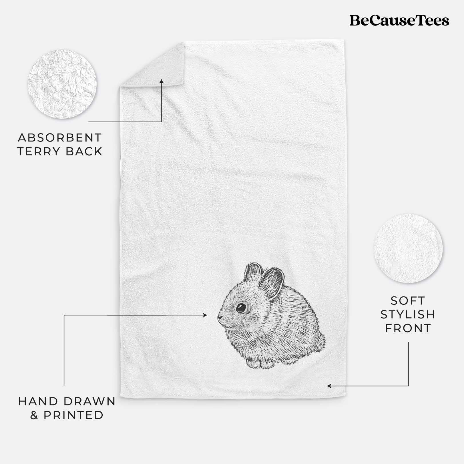 Columbia Basin Pygmy Rabbit Premium Decorative Hand Towel