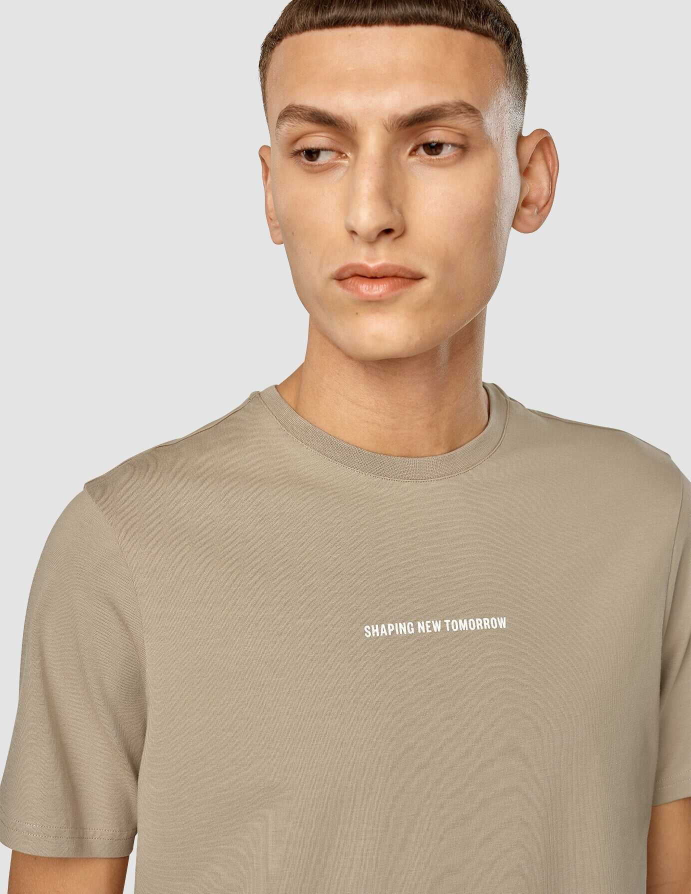 Supima T-Shirt Autograph Wooden Beige