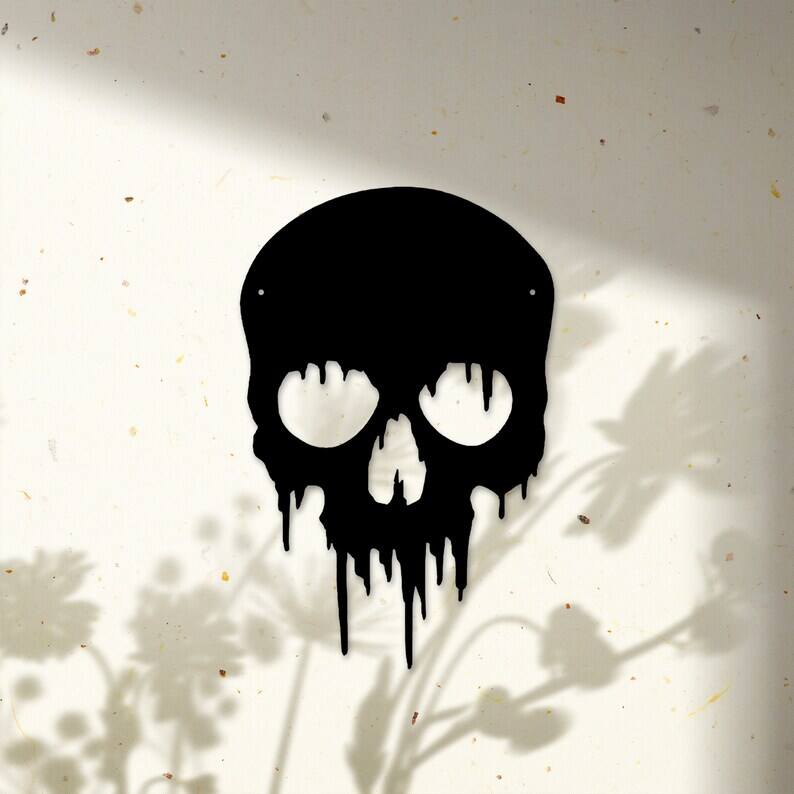 Halloween sugar Skull Metal wall art