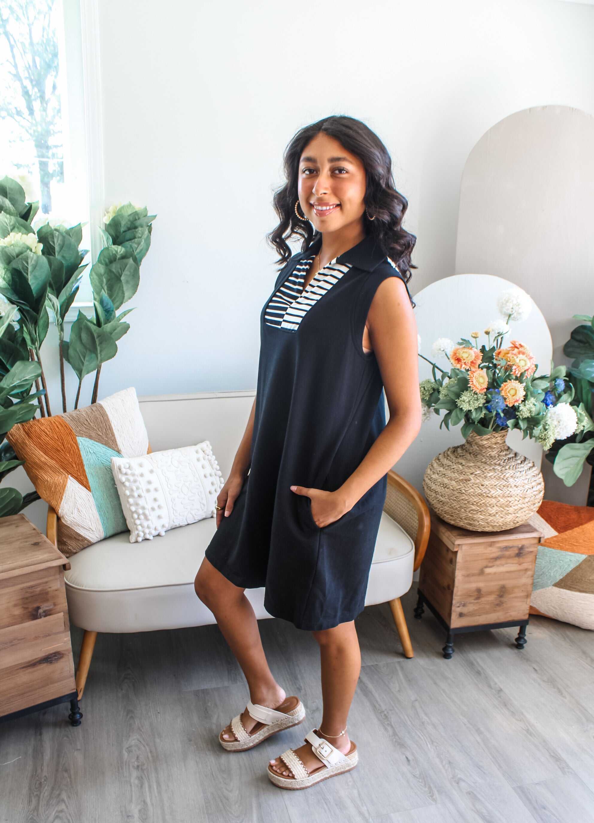 Halfway There Pocket Dress • Black