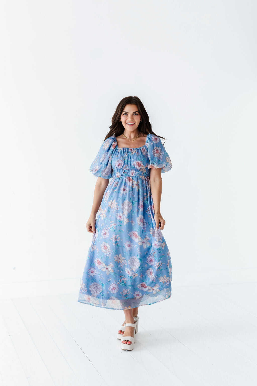 Greer Organza Dress in Blue - Size 2X Left