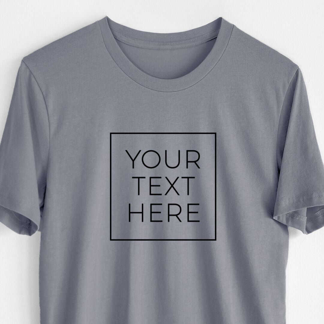 Custom Create Your Own Boxed Design - Lightweight 100% Cotton Unisex Crewneck