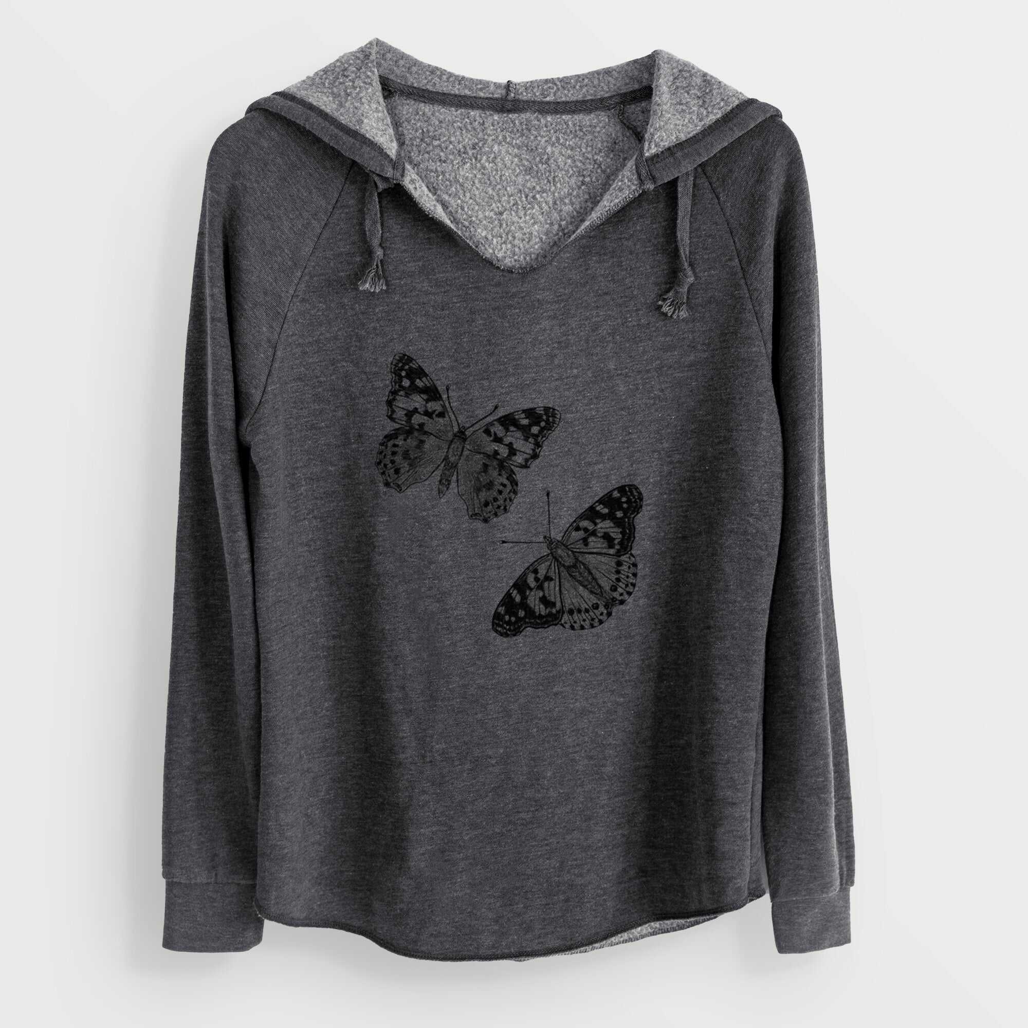Painted Lady Butterflies - Cali Wave Hooded Sweatshirt