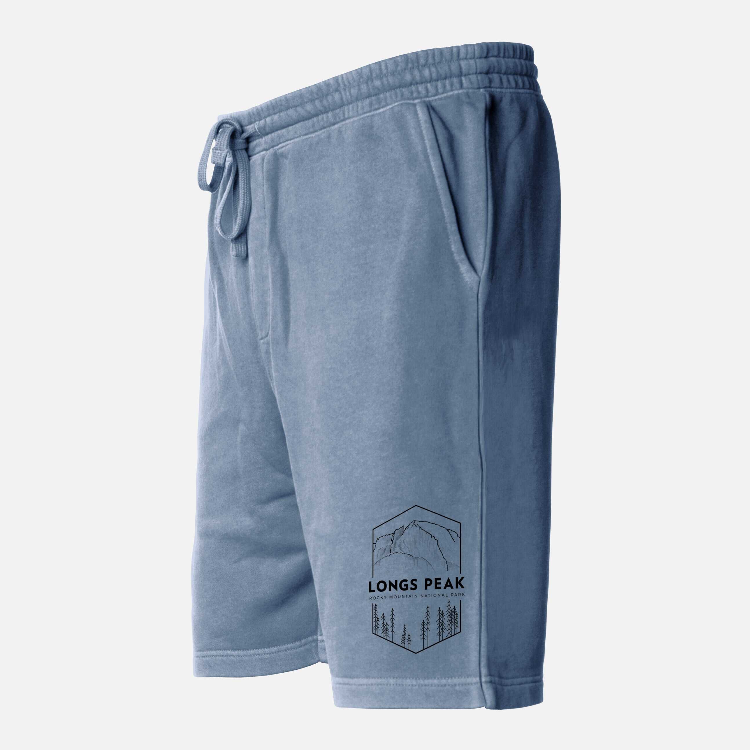 Longs Peak - Rocky Mountain National Park - Unisex Pigment Dyed Shorts